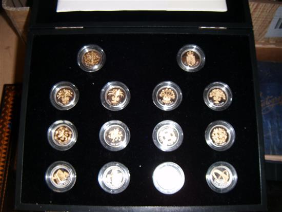 5 cased sets of Royal Mint silver proof coins